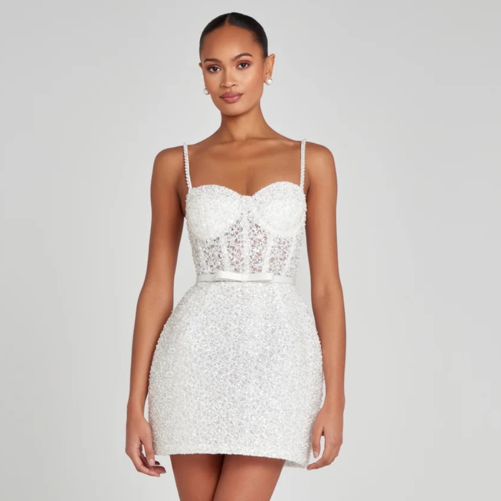 Nadine Merabi Alice White Dress